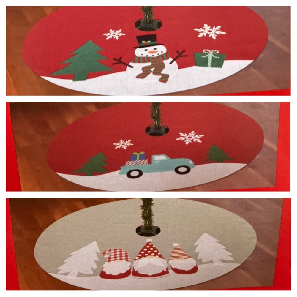 NWT Thick Felt Winter Scenery Christmas Tree Skirts